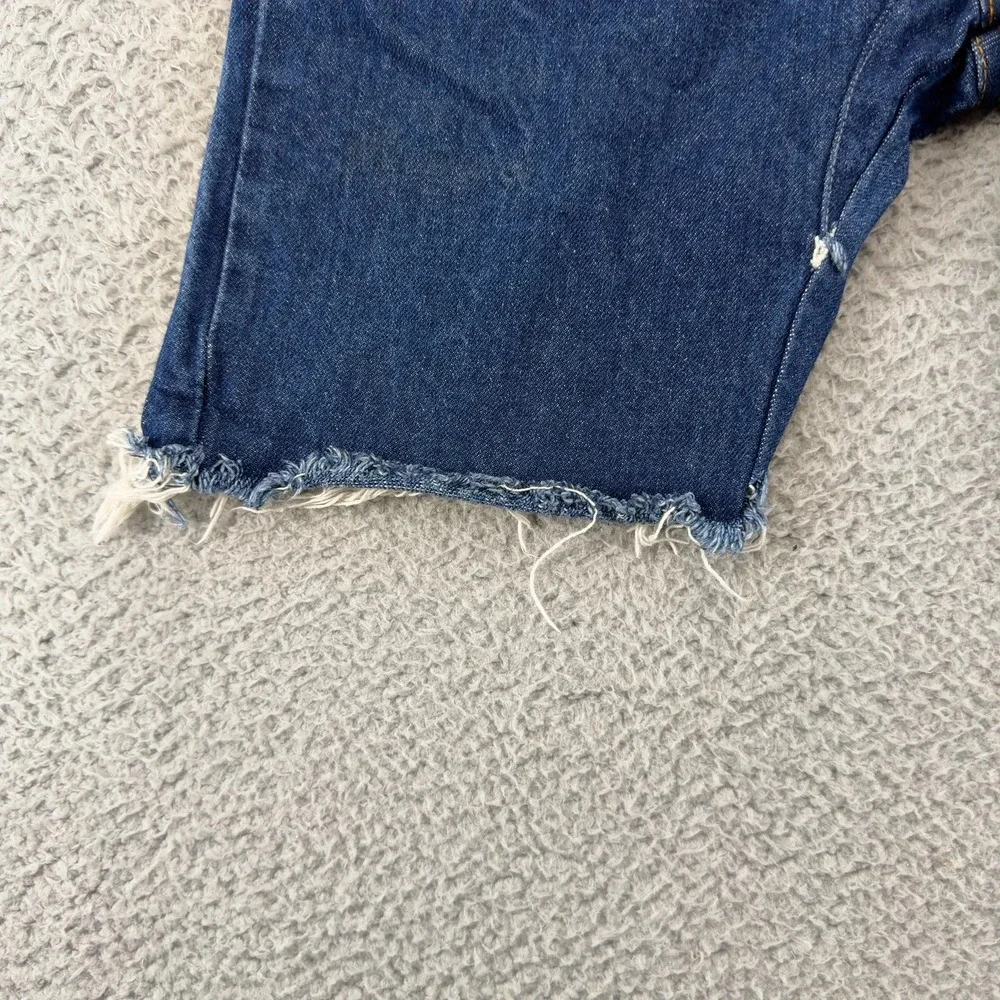 Vintage Levi's 509 Orange Tab Cut Off Denim Shorts Mens 36 USA Made Frayed Hem
